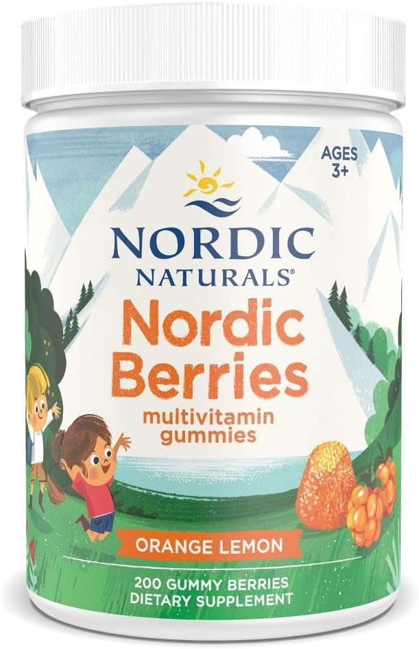 Nordic Naturals Nordicages, Citrus - 200 Gummyache - Great-Tasting Multivitamin for Ages 2+ - Büyüme, Geliştirme, Optimal Wellness - Non-GMO, Vegetarian - 50 Hizmet