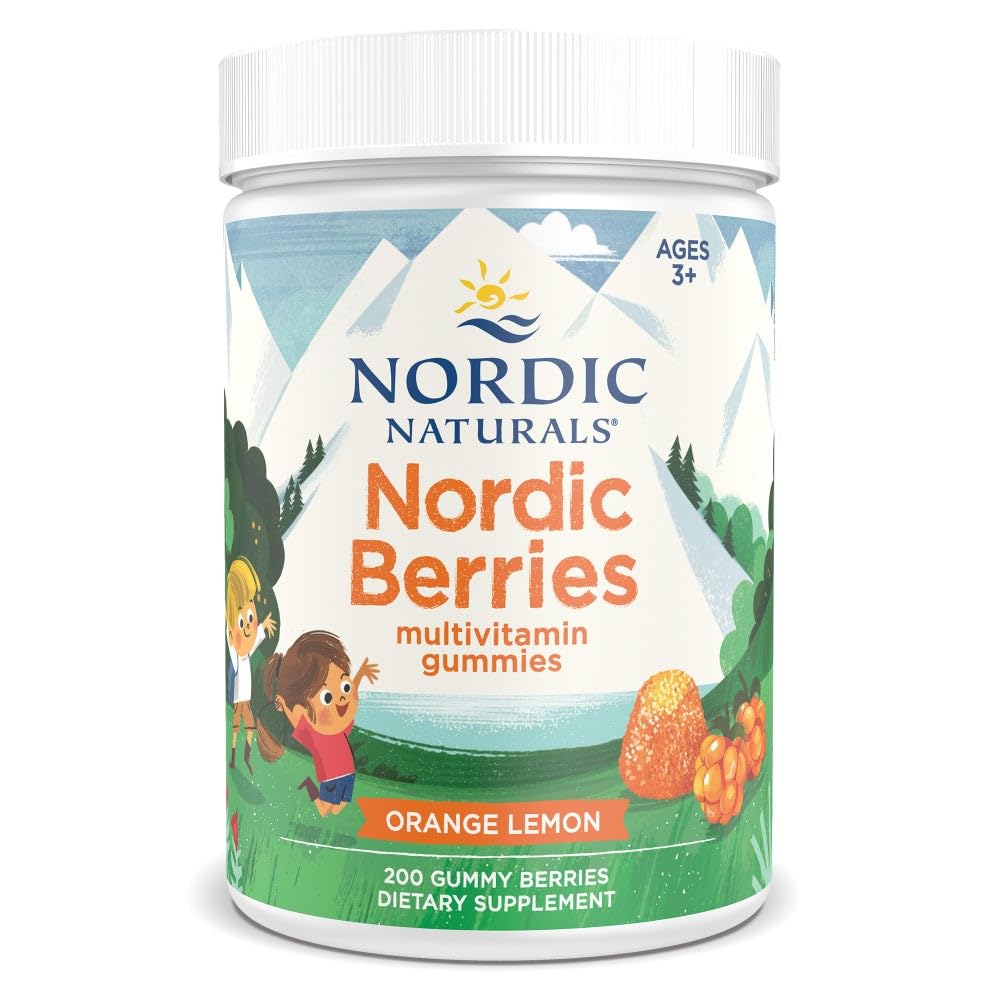 Nordic Naturals Nordicages, Citrus - 200 Gummyache - Great-Tasting Multivitamin for Ages 2+ - Büyüme, Geliştirme, Optimal Wellness - Non-GMO, Vegetarian - 50 Hizmet
