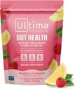Ultima Repleniser Gut Health Supplement and Electrolytes Powder - Λεμονάδα σμέουρων, 14 Stickpacks - Hydration Packets with Added Gut Health Benefits