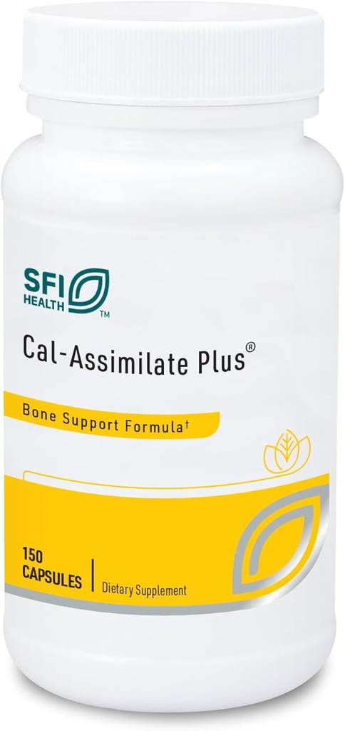 Klaire Labs SFI Health Cal-Asimilate Plus - τριπλό σύμπλοκο υποστήριξης οστών ασβεστίου με βιταμίνη D3, βασικά ορυκτά & θειική χονδροϊτίνη, Hypoallergenic & BSE-Free (150 κάψουλες)