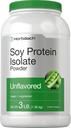 Horbaach Soy Protein Isolate Toz | 3 lb | Unflavored | for Women and Men | Vegetarian, Vegan, Non-GMO ve Gluten Free Free