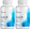 Infüzyonlar Pure Extra Strength CoQ10 400 mg 400 Capsules High Abxia Gluten Free Non-GMO 2 Pack
