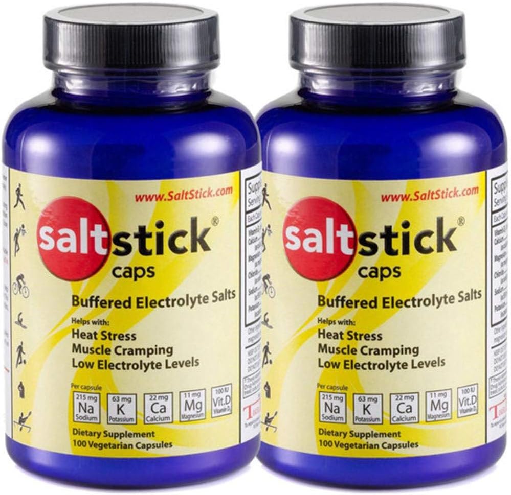SaltStick Caps Electrolyte Change 100 Count (200 Capsules) (Packating May Vary)