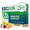 EZC Pak 5-Day Tapered Immune Support ATM - Vitamin Immune Support Supplement, Echinacea, çinko C, Vitaminleri Immune System Support, Immune ATMs for Yetişkinler - Immune Support Vitamins