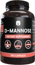 PURE ORIGINAL INGREDIENTS D-Mannose (365 Capsules) Magnezyum Or Rice Fillers, Always Pure, Lab TY