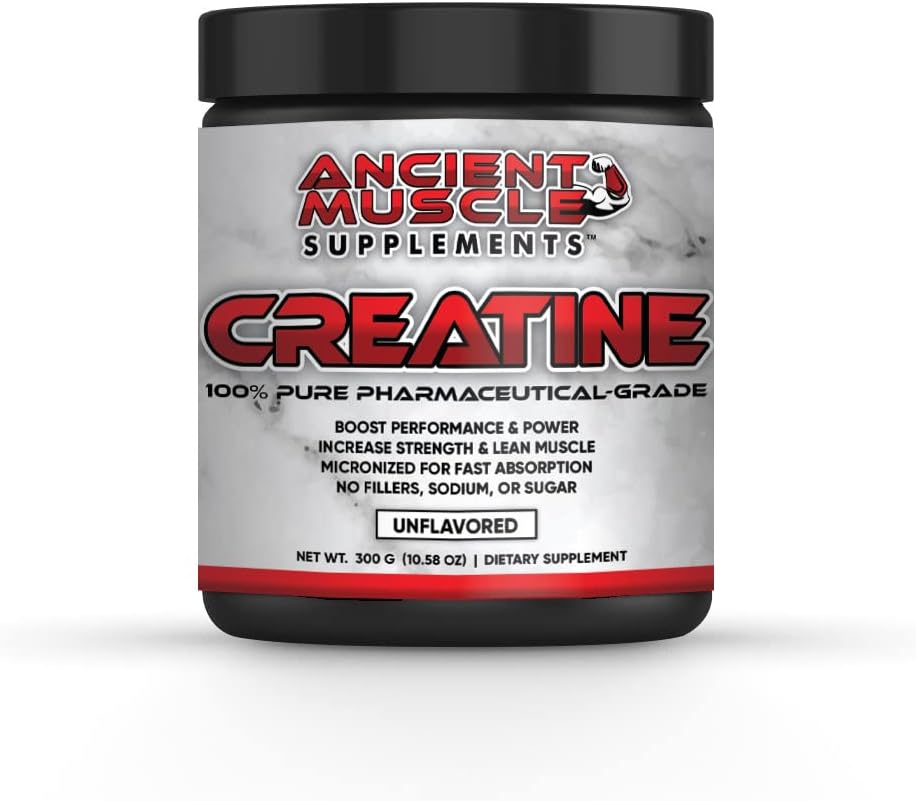 Συμπληρώματα Creatine Monohydrate Μικρόνυδρη σκόνη Unflavored, Keto Friendly, για γρήγορη αποκατάσταση και μυϊκή μάζα και την ανάπτυξη δύναμης, σκόνη, 60 εξυπηρετούν