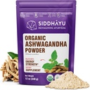 Siddhayu οργανική σκόνη Ashwagandha - 12 oz