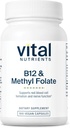 Vital Nutrients B12 & Metil Folate | Vegan Memleket ve B12 Tamam | 5MTHF Plus B12 Destekler Nervous System & Metabolism* | Gluten, Dairy, Soy Free | 100 Capsules