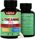 L-Θεανίνη 200mg, Amino Acid συμπλήρωμα για την υποστήριξη χαλάρωσης, stress, L Theanine Κάψουλες - Μη ΓΤΟ, Χωρίς γλουτένη, 240 Veg κάψουλες