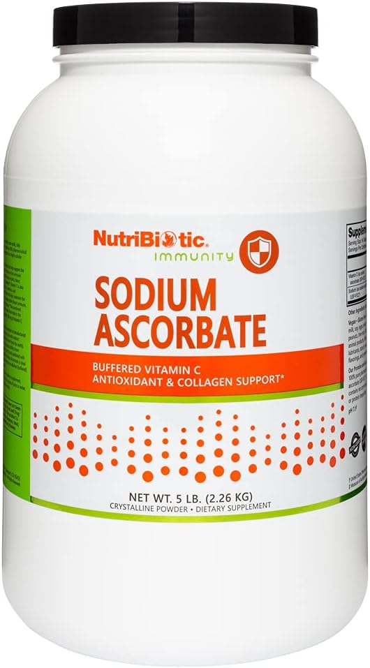 NutriBiotic - sodyum Ascorbate Buffered Vitamin C Toz, 5 Lb | Vegan, Ascorbici'den Digestion Üzerine Olmayan ve Easier | Essential Immune Support & Antioxy Supplement | Gluten & GMO Free