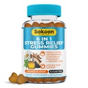 6-σε-1 Stress Relief Gummies 60ct - Aids Relaxation with Ashwagandha, GABA, L-theanine, Lemon Balm, Chamomile, Black Cumin Seed Nigella Sativa. Βελτιωμένος βαθύς ύπνος, κοινή υποστήριξη - 60 gummies