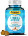 6-σε-1 Stress Relief Gummies 60ct - Aids Relaxation with Ashwagandha, GABA, L-theanine, Lemon Balm, Chamomile, Black Cumin Seed Nigella Sativa. Βελτιωμένος βαθύς ύπνος, κοινή υποστήριξη - 60 gummies