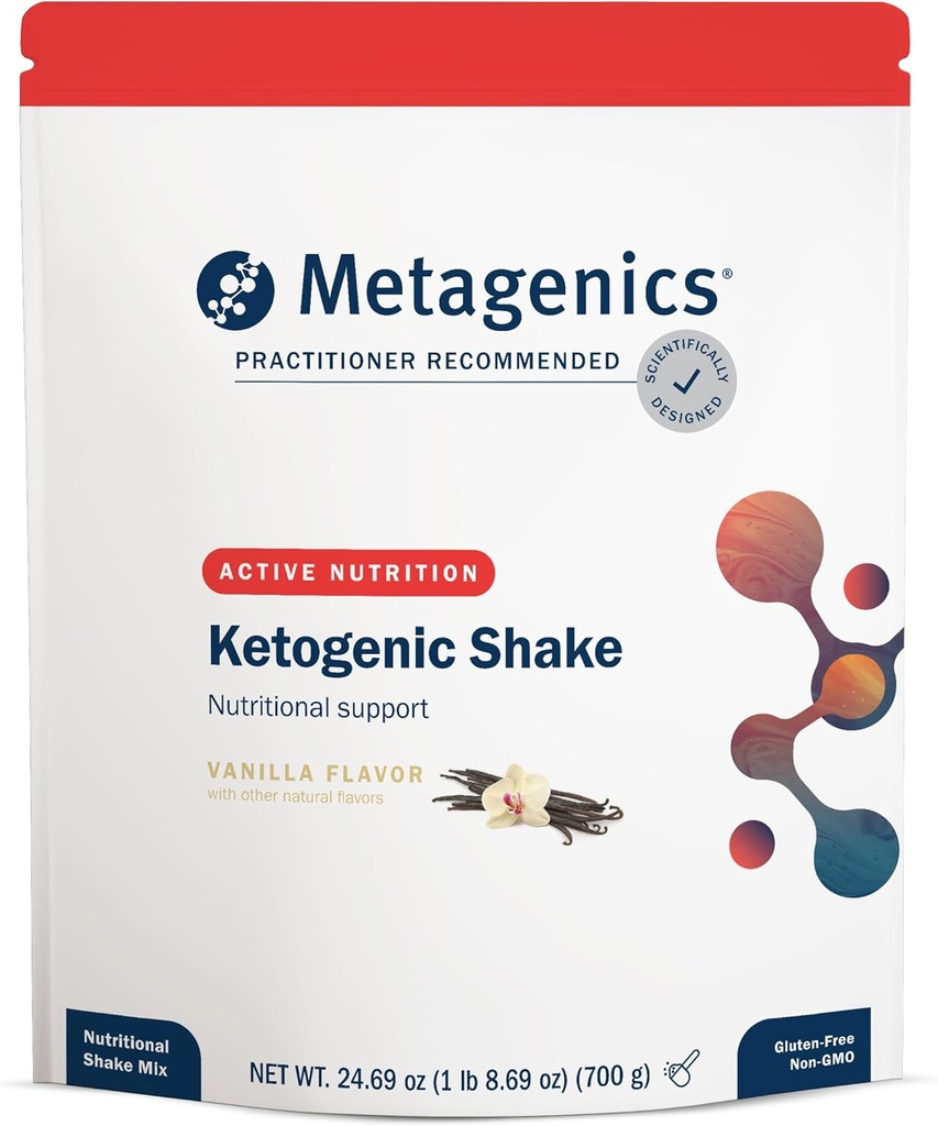 Metagenics Ketgen Shake - Ketgen Diyet Protein Shake - 25 Vitamins & Minerals - Biotin, Kalsiyum, Iron & Manganese - Non-GMO & Gluten-Free - Vanilla - 14 hizmet vermektedir