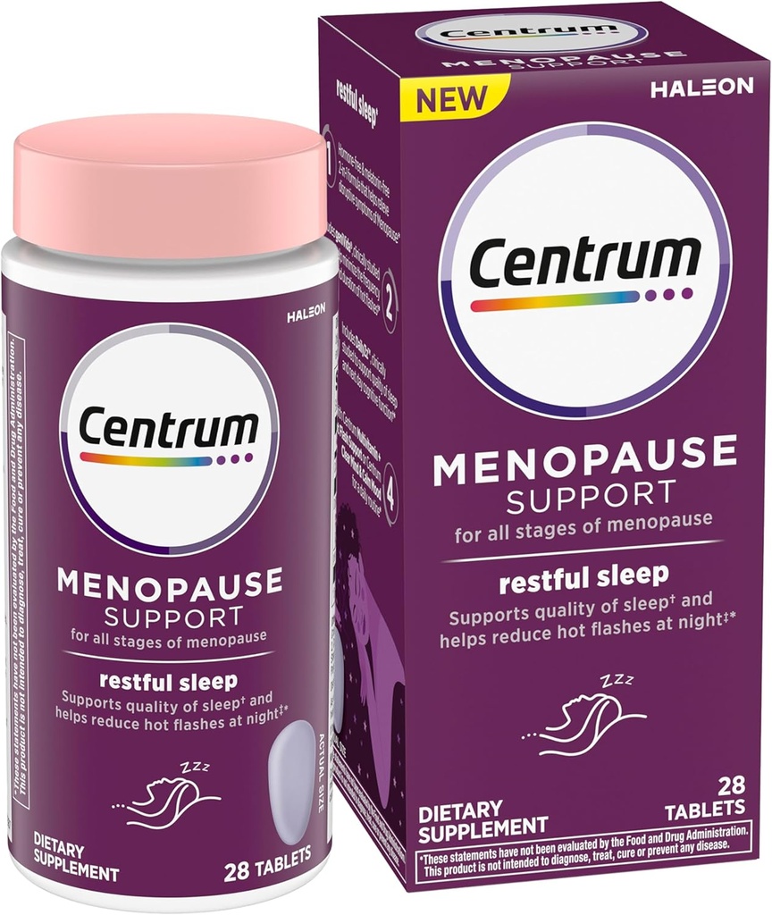 Centrum Restful Sleep Menopause Support Tablets, Klinik olarak Studied DailyZz ve cVida, 28 Kont