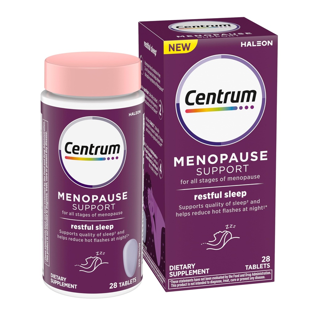Centrum Restful Sleep Menopause Support Tablets, Klinik olarak Studied DailyZz ve cVida, 28 Kont