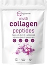 Mikro Malzemeler Multi Collagen, Toz, 8oz | Tip I, II, III, V, X + Biotin, C & Hyaluronik Asit | Unflavored | Destekler Saç, Skin & Ortak Sağlık | Chem, Non-GMO