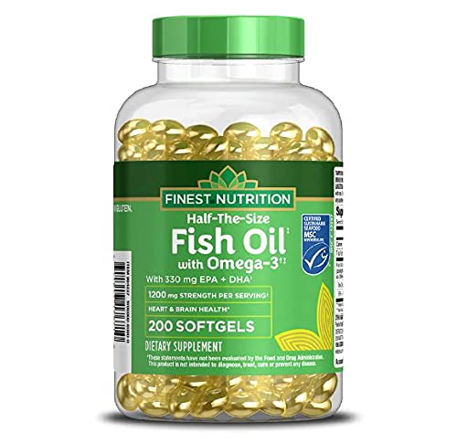 Walgreens (Formerly Finest Beslenme) Half-The-Size Balık Petrol 1200 mg Softgels 200.0ea