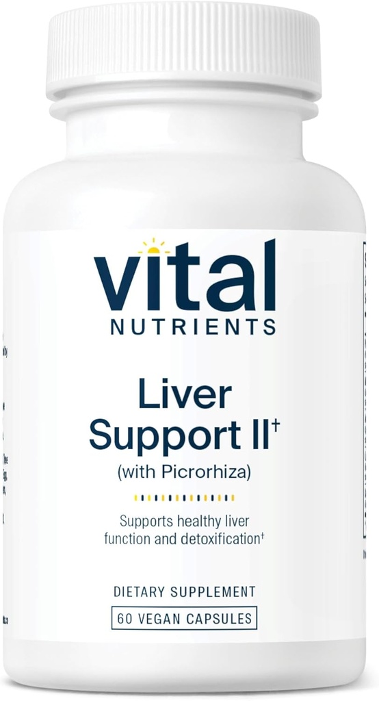 Vital Nutrients Liver Support II with Picrorhiza, Milk Thistle and Curcumin | Vegan Supplement | Herbal Combination to Support Healthy Liver Function* | Gluten, Dairy and Soy Free | 60 Capsules