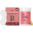 Rael Sche - PMS Supplement for Women (28 Capsules) & Herbal Isıtma Patches (Large, 8 Count)
