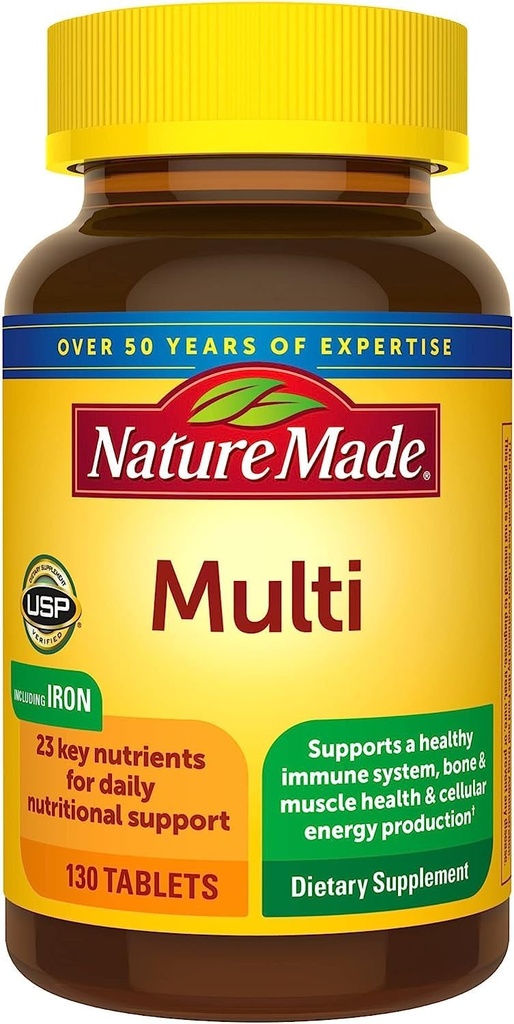 Nature Made Multi Complete Tabletleri - 130 ct, Pack of 2
