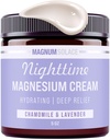 Magnezyum Lotion – Nighttime Magnezyum Cream – Legs, Arms veya Chest - Topical Magnezyum Chloride – USA Made and Safe for Kids (Chamomile Lavender)