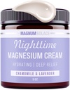 Magnezyum Lotion – Nighttime Magnezyum Cream – Legs, Arms veya Chest - Topical Magnezyum Chloride – USA Made and Safe for Kids (Chamomile Lavender)