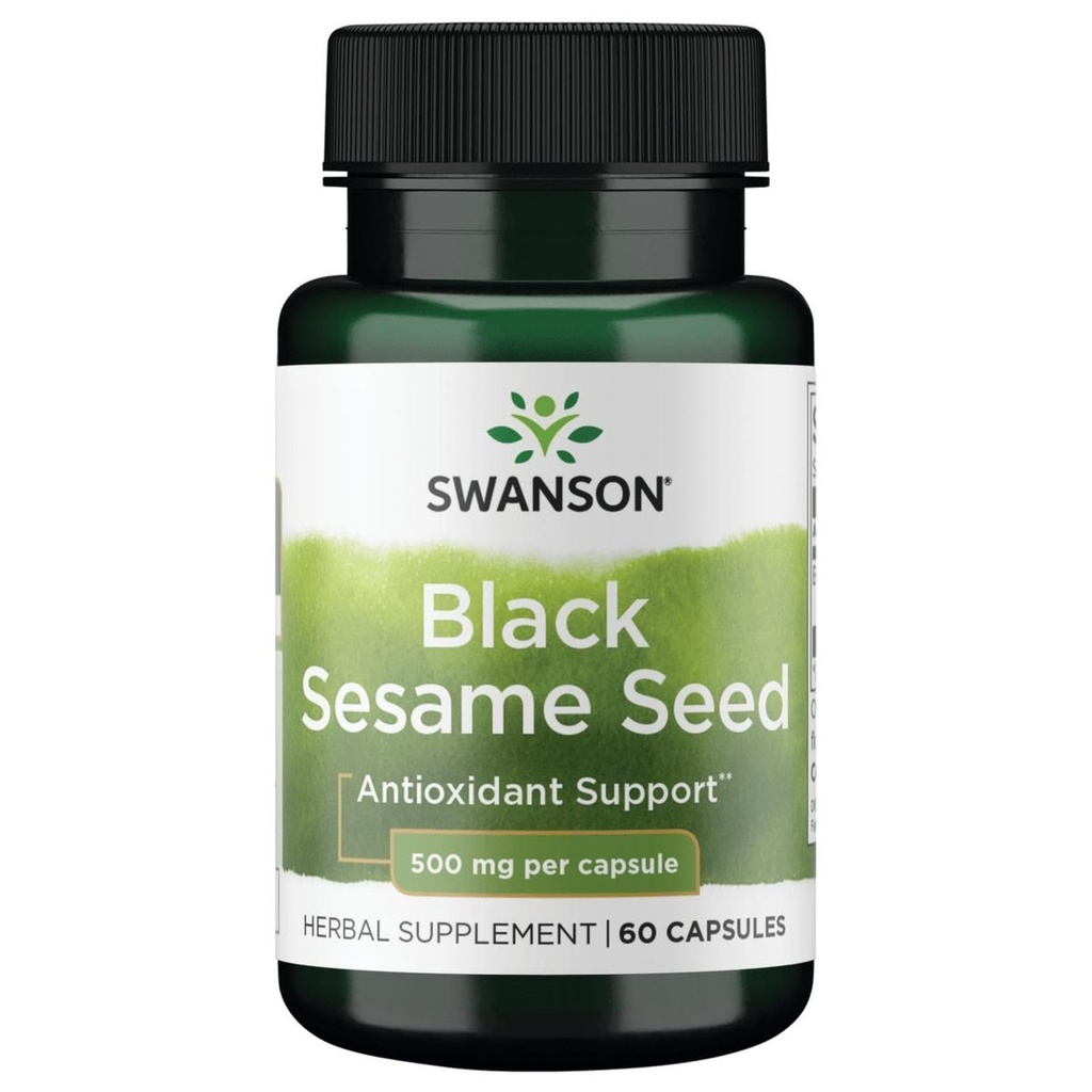 Swanson Full Spectrum Black Sesame Seed 500 Milligrams 60 Κάψουλες