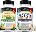 65 Milyar CFU Daily Probiyotik Supplement (1 Ay Supply) Plus Advanced Prebiyotik Gut Health Supplement (1 Ay Supply)