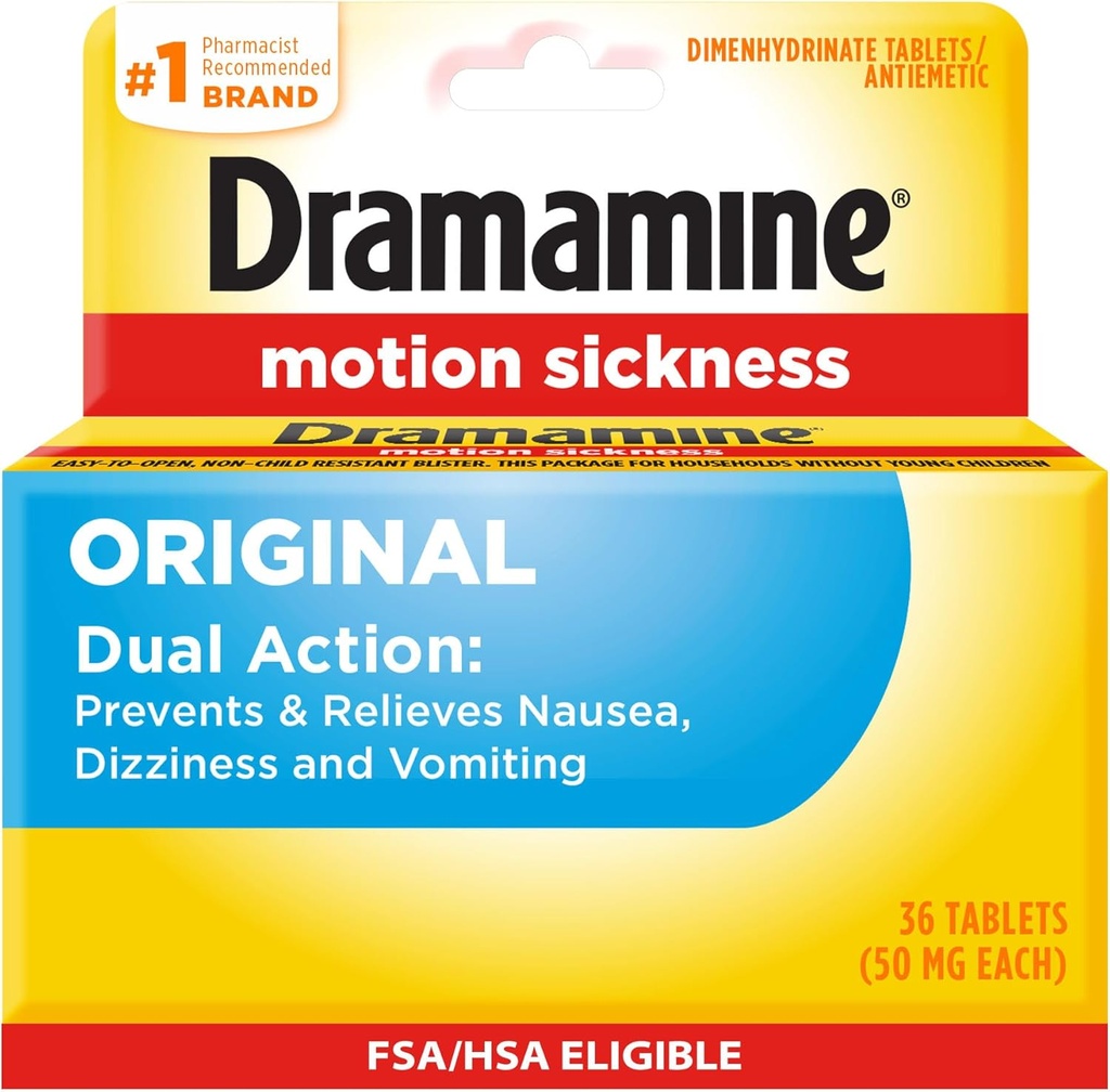 Dramamine Original, Hareket Hastalığı Yardımı, 36 Kont