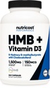 Nutricost HMB (1500mg) και βιταμίνη D3 (6000 IU) συμπλήρωμα - 240 κάψουλες, 80 σερβιρίσματα - Χωρίς γλουτένη και μη ΓΤΟ