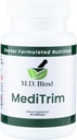 M.D. MediTrim - Uzman Formüled Supplement Energy, Satiety, & Physique Hedefleri - Smooth System Balance - Green Coffee Bean, Green Tea, Apple Cider Vinegar, Hibiscus - 90 Capsules