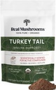 Real Mushrooms Türkiye Tail Mushroom Toz - Organik Türkiye Kuygun - Wellness, Gut Harmony, & Energy Support – Vegan, Non-GMO, No Fillers – 100 Servisler Fonksiyonel Mushroom Supplement