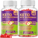 Keto ACV Gummies Gluten & Sugar-Free Apple Cider Vinegar Gummies for Advanced Kilo Kaybı - Hızlı Fat Burner Diyet Supplement for Women Men - 60 Gummies (1000MG)