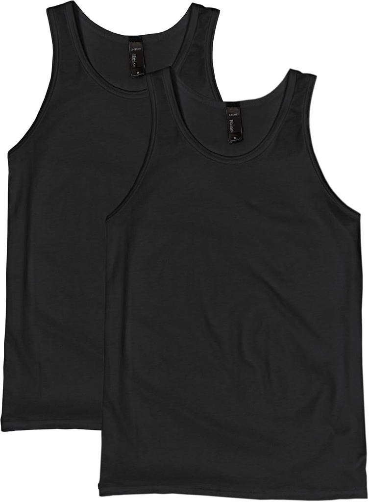 Hanes Men's Performance Tank, X-Temp Moisture-Wicking Tank Top, Solid Colors, 2-Pack