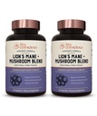 Live Conscious Lions Mane Mushroom Supplement Capsules for Brain Support w/Lion's Mane, Cordyceps, Reishi, and Turkey Tail Mushrooms - Συμπληρώματα Γνωστικής Μνήμης για το Brain (2-Pack)