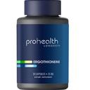 ProHealth Ergothionine 5X Strength. 25mg Δόση Κλινικής Έρευνας. Φυσικό Amino Acid Mushroom Συμπλήρωμα για Βελτιωμένη Γνωμάτευση, Υγεία της Καρδιάς. Βασική βιταμίνη μακροβιότητας. 25 mg/serving, 30 σερβιέτες