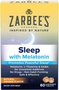 Zarbee's Melatonin 5 mg, L-Theanine + GABA Sleep Supplement to Trustful Sleep, Natural Orange Flavor, Chewable Tablets for Yetişkinler Yaş 12 Up, 60 Count