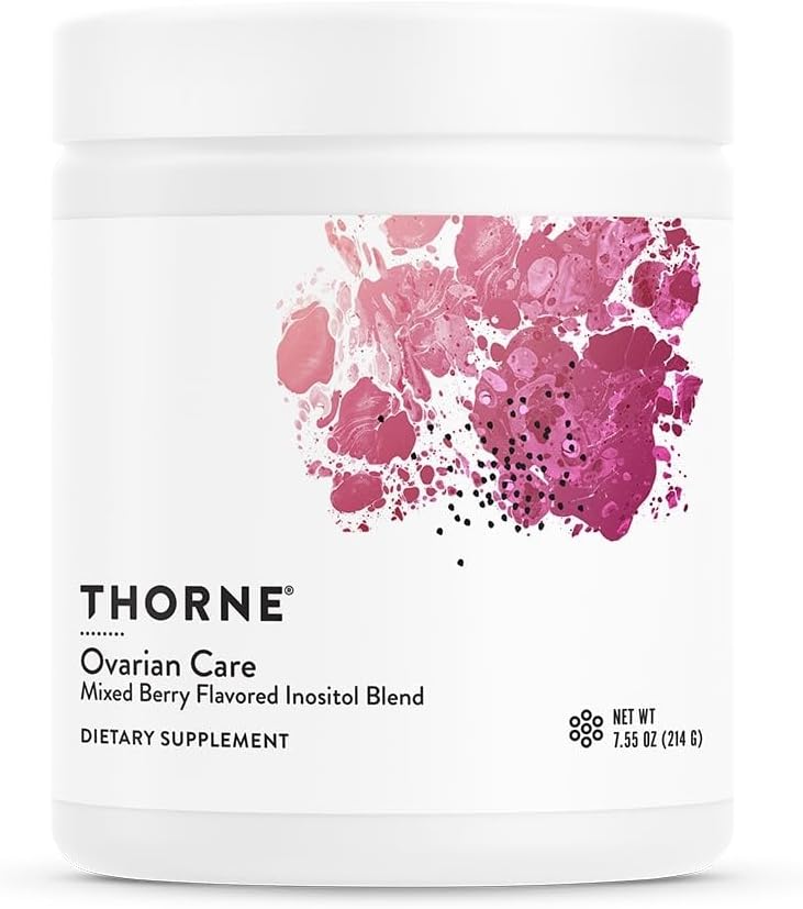 THORNE - Ovarian Care - Υγεία των γυναικών - Ινοσιτόλη, CoQ10, Folate & Polyphenols - Προώθηση Υγιεινή λειτουργία των ωοθηκών και γονιμότητας Υγεία* - Μικτό μούρο - 7.55 Oz - 60 Υπηρεσίες
