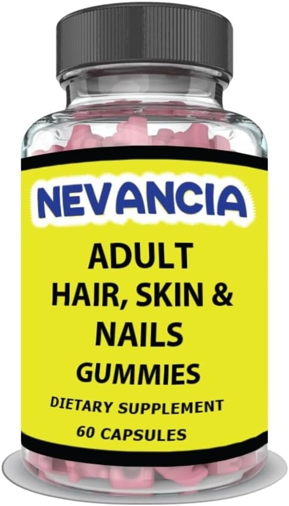 Yetişkin Saç, Skin & Nails Gummies - Biotin 5000 mcg - Faster & Healthier Saç Büyüme, Güçlü Nails, Healthier Skin - Kadınlar ve Erkekler için - Ekstra Güçlü, 60 Vegan Gummies
