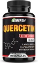 BEBEFEN Quercetin Capsules - 7050 mg Formula Pills with Black Pepper Extract - 90 Capsules Quercetin Pills for Supports Immune Health & Cardiovascular Health - 3 Ay Supply