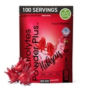 TozVitamin Electrolytes Toz Plus (100 Servisler) Hibiscus Electrolyte Toz Zero Calorie Keto,0 Şeker, No Maltodextrin,1000 mg Pyum,120 mgdis,120 mg Magnezyum, Hydration Toz,120mg Magnezyum, Hydration Toz