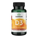 Swanson Vitamin D-3 5000 I Bone Health Immune Support Health Muscle Function D3 Supplement (cholecalciferol) 125 mcg 250 Softgels Count