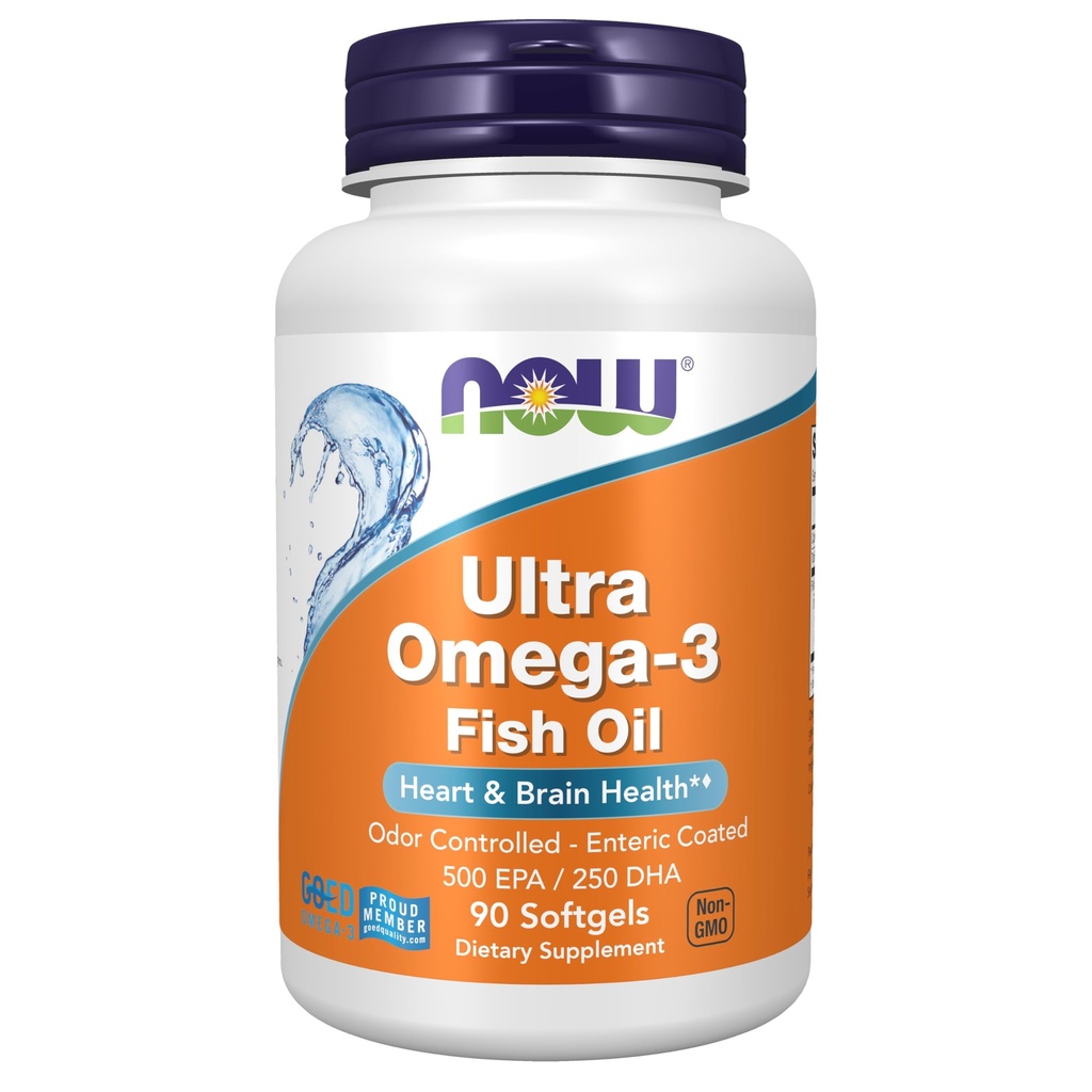 Τώρα Συμπληρώματα Τροφίμων, Ultra Omega-3 Μοριακά Αποσταγμένα και Enteric Coated, 90 Softgels