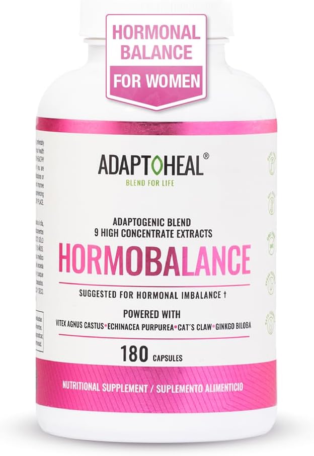 Kadınlar için Hormon Dengesi – Menopause & PMS Support Supplement – Kadın Denge & Wellness için Adaptojenler – 180 Vegan Capsules