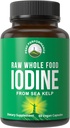 Raw Whole Food Iodine Supplement from Organic Kelp (Ascophyllum Nodosum) by Peak Performance. Potasyum Iodide Support Tabletler için Metabolism, Enerji ve Immune için. 60 Vegan Capsules, Pills.