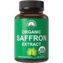 Συμπληρώματα σαφράν - USDA Organic Saffron Extract Κάψουλες για γυναίκες, άνδρες, και παιδιά. με οργανικές προβιοτικές ίνες αντί για πληρωτικό. Καθαρό και φυσικό για Mood, εγκέφαλο, εστίαση, cravings, PMS