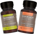 Endurance Products Resveratrol Supplement – Grape Skin Ekstraksiyon ve ENDUR-ACIN 250 mg Niacin - Optimal Abhidrasyon ve Low-Flush için Genişletilmiş Salı