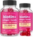 NutraChamps Hair Skin & Nails Gummies, Biotin with Collagen & Keratin, 500006 Biotin Beauty Kompleksi, Vitamin Tamam, Berry, 120, Sağlıklı Saç, Saç Saç Saç, Saç ve Güçlü Çiçeği (Paketi)
