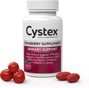 Cystex Cranberry Urinary Health Supplement - 3in-1 UTI Protection with Probiyotiks, Prebiyotiks, & Vitamin C - Supports Vaginal pH, Yeast Balance, & Urinary Health - Fast-Lawing - Sugar-Free - 75-Count