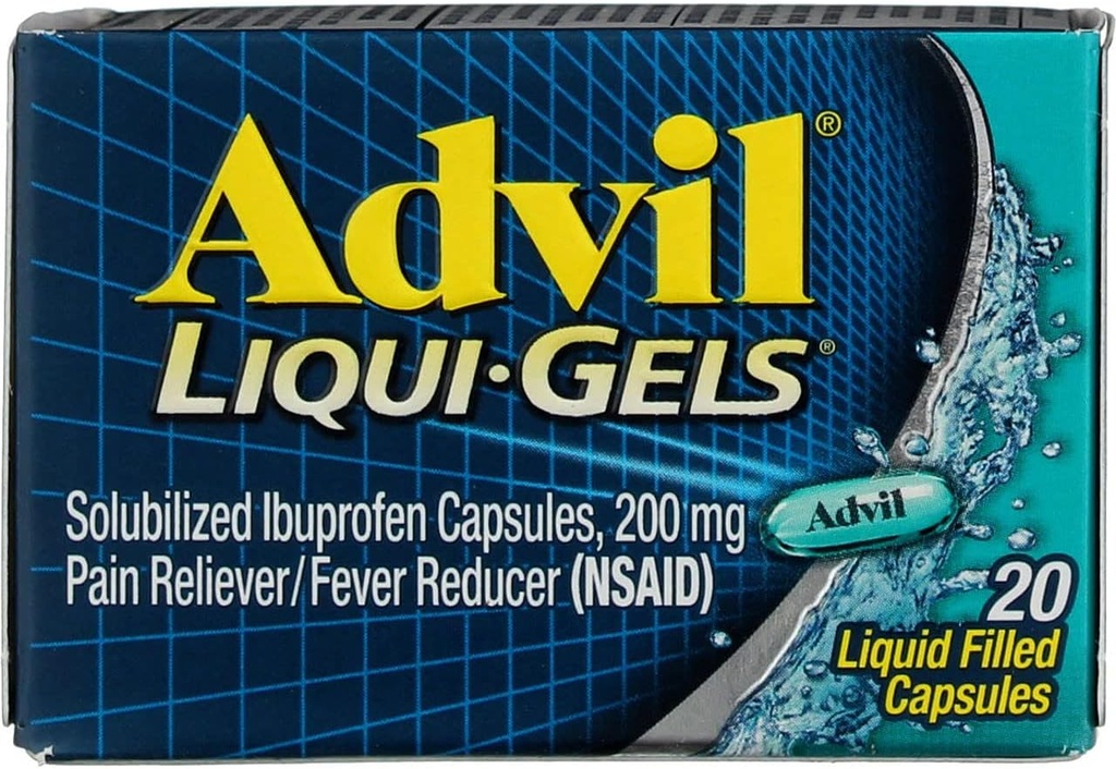 Advil Ağrı Reliever/Fever Function Liqui-Gels 20 CP - Paketi satın alın ve Kaydet (Pack of 2)